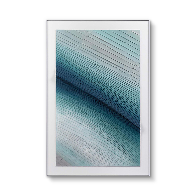 Gradient Bule Color Paper 3D Wall Art Decor