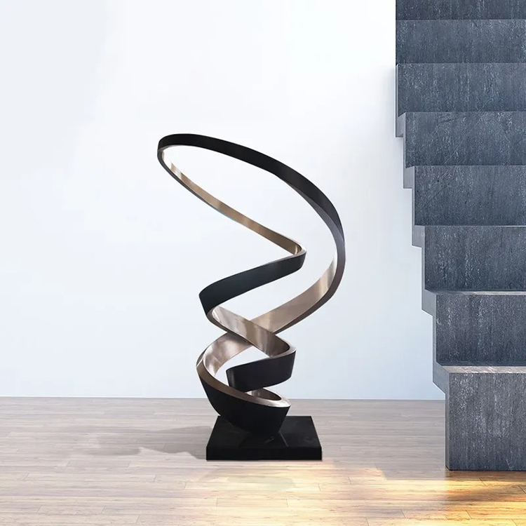 Modern Abstract Polished Metal Sculpture for Hotel Decoration