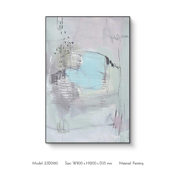 Custom Support Blue Style Fashinable Abstract Wall Painting