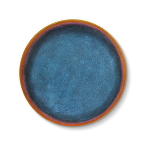 Round Shape Blue Sand Stone Painting Artwork for Projects 