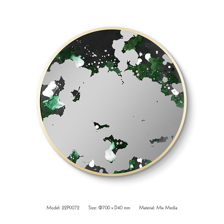 Round Aluminum Alloy Frame Multi Material Printing Art