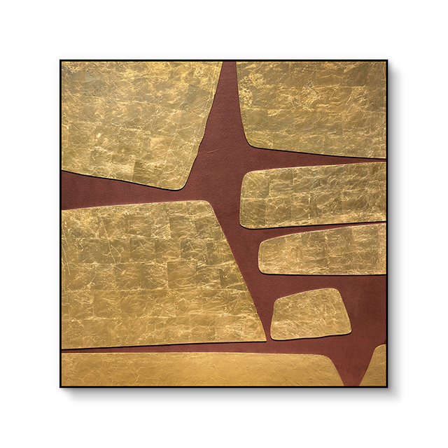 Luxury Handmade Paper Wall Art with Gold Foil