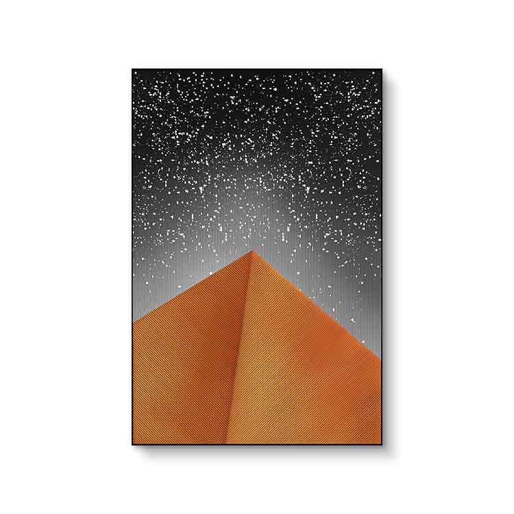 Home Decoration Night Sky Pyramid 3D Texture Printing