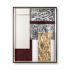 Mixed Media Artwork with Leather And Metal 3D Wall Decor