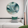 Round Shape Luxury Leather 3d Art for High-End Space