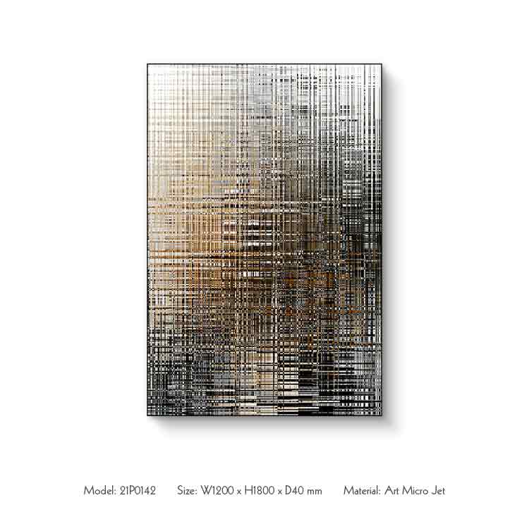 Modern Style Interior Design Lattice Abstract 3D Textured Print