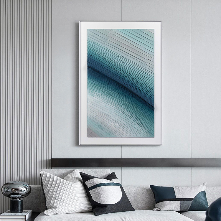 Gradient Bule Color Paper 3D Wall Art Decor