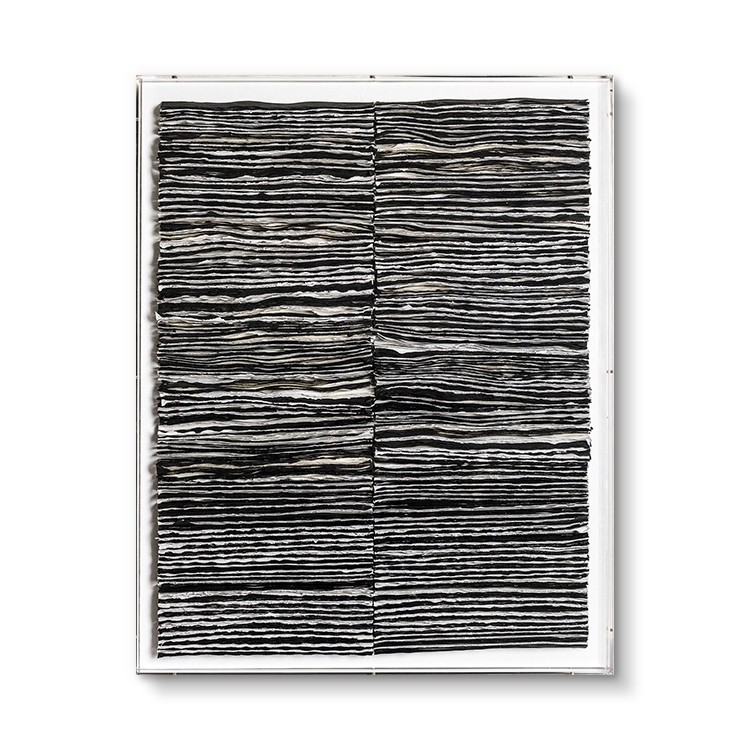 Abstract Black Handmade Paper 3d Texture Art Decor