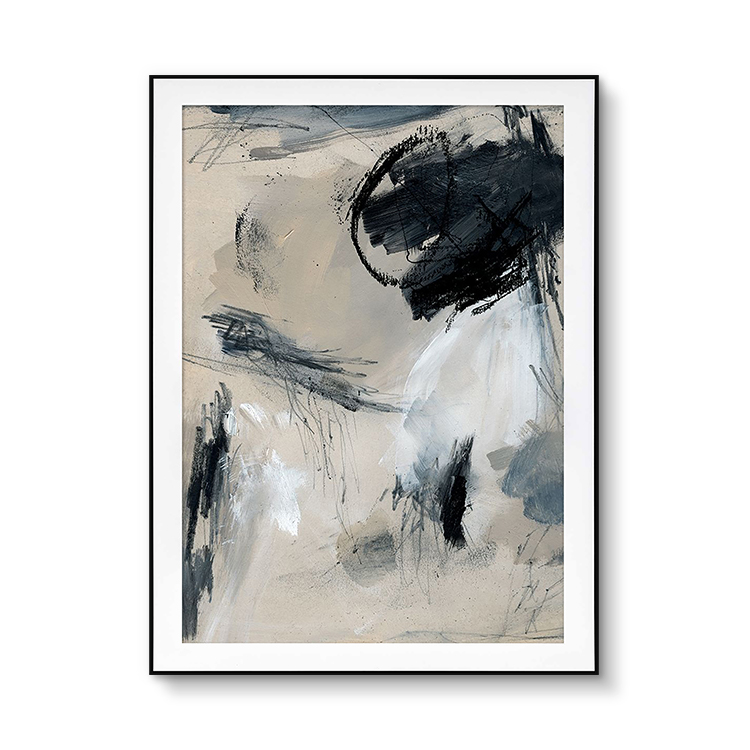 Black Abstract Hand Painting Artwork Decor Wall Art