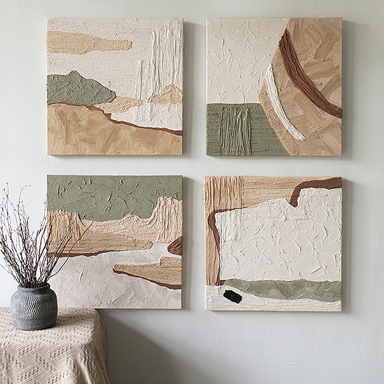 New Design Multi Sizes Landscape Thick Texture Wall Art Set