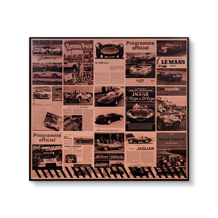 Home Decorative Nostalgic Race Car Pictorial Printing Artwork