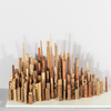 Modern Design Wood Pieces Sculpture Artwork for Home Decor