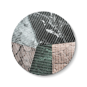 Abstract Printing Wall Art Round Shape Wall Decor