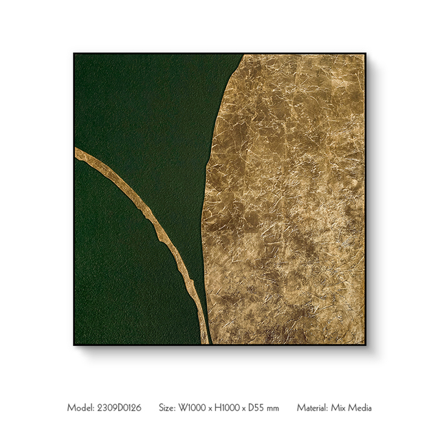 Luxury Handmade Paper Wall Art with Gold Foil