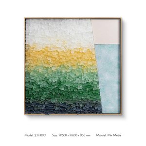 Luxury Sea Glass 3D Art for Living Room