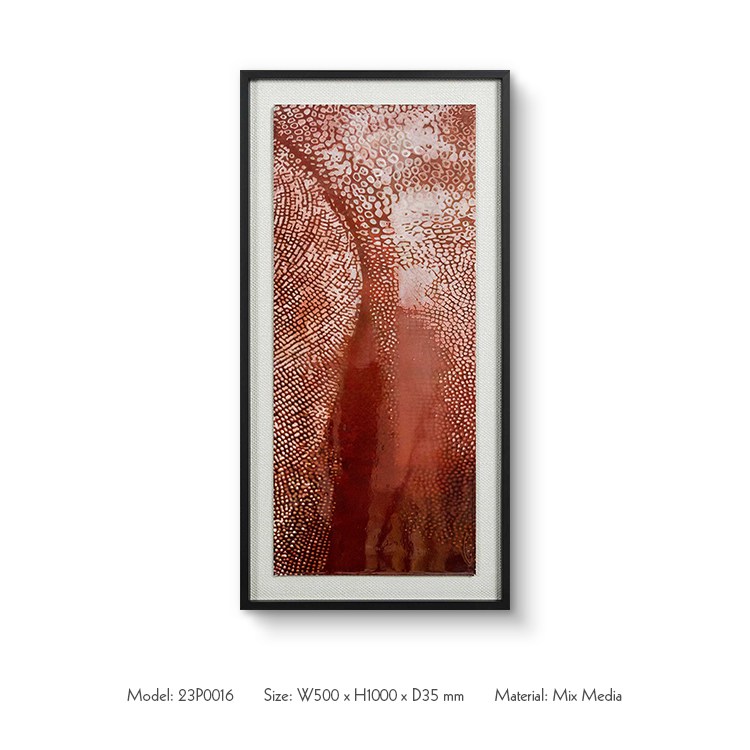 High Level Original Red Modern 3D Printed Art for Hotel Room