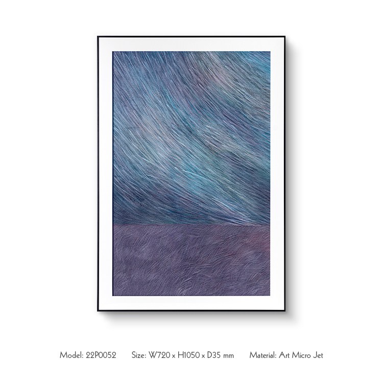 Hot Selling Blue Violet Simple Printing Art for Home Decoration