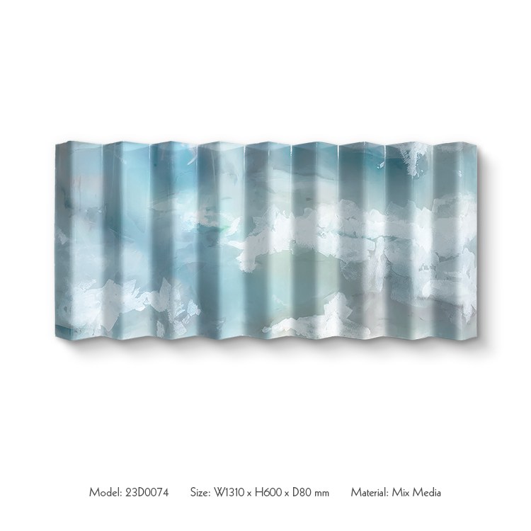 Modern Wave Modeling Acrylic 3D Crystal Wall Art Decor