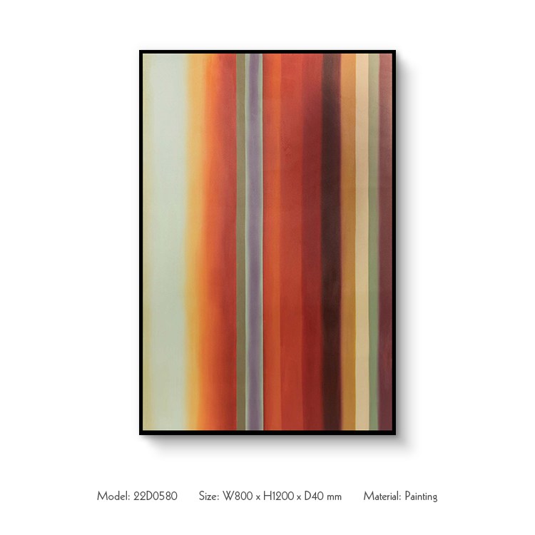 Hand Painted Acrylic Gradient Abstract Wall Art for Hotel Room