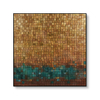 Luxury Wood block collage gold leaf 3D texture wall art