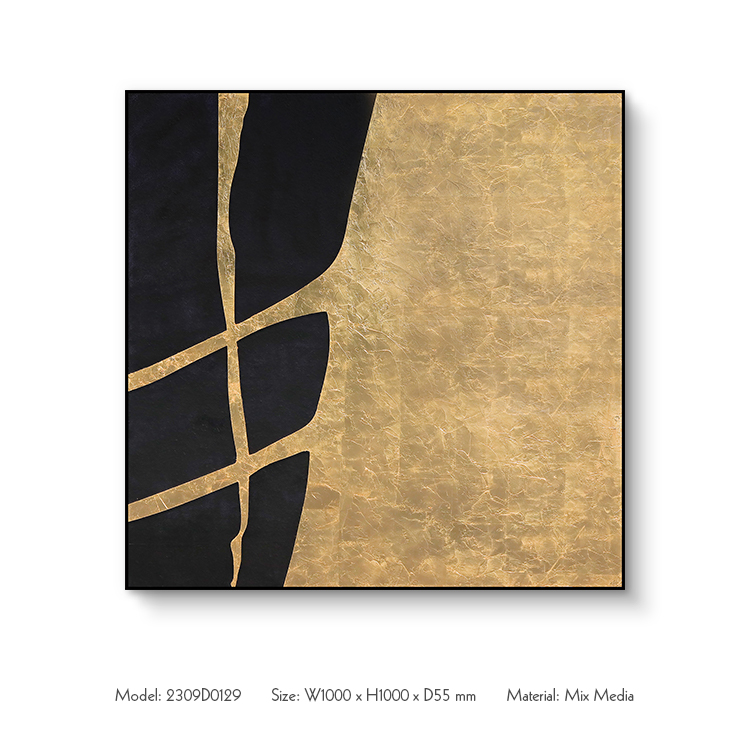 Luxury Handmade Paper Wall Art with Gold Foil