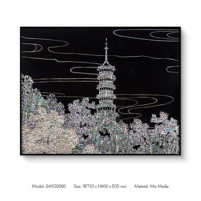 Lacquered Art Mother-of-pearl Wall Painting Hot Seller Custom Support for High-end Interior Design