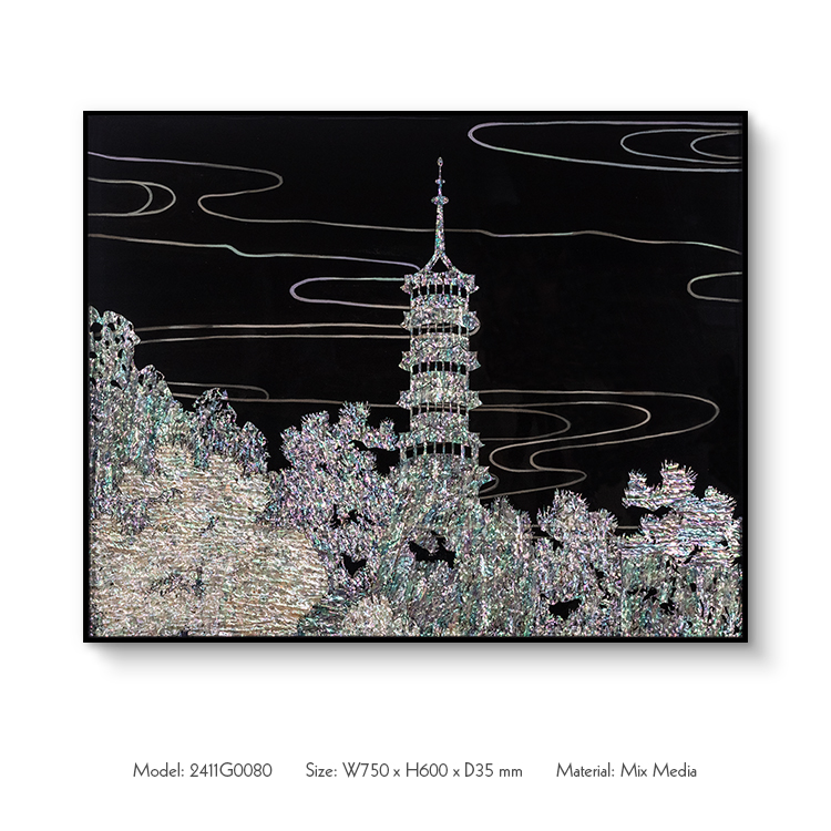 Lacquered Art Mother-of-pearl Wall Painting Hot Seller Custom Support for High-end Interior Design