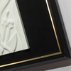 Textured Wall Art Wood Carving Home Decor with Black Fabric Base Wooden Framed Handmade Paintings for Hotel Villa Projects