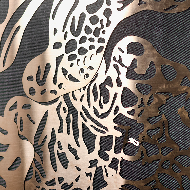 TY ART Luxe Metal Frame Artwork with Light Home Decor Wall Art Panel Custom Support for Hign-end Interior Design 