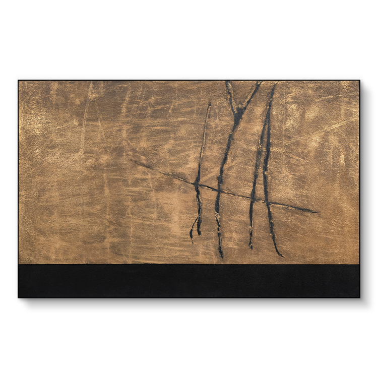  TY ART Textured Acrylic Painting Wall Art with Gold Foil Metal Framed Home Decor for High-end Hotel Interior Design Custom Support