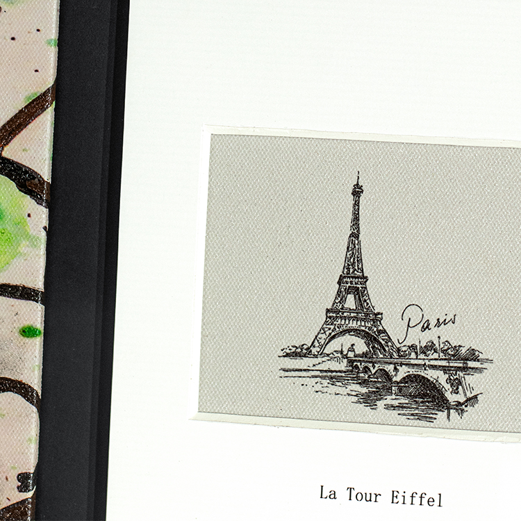 Eiffel Tower Vintage Stainless Steel Metal Decorative Painting Light Luxury Living Room Bedroom Porch Wall Decoration Exhibition Gallery Office Pendant