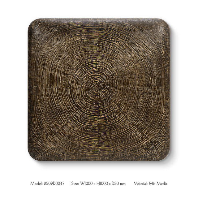 TY ART SPACE Vintage Hand-painted Wood Carving Wall Art Panel Home Decor for High-end Hotel Villa Interior Design Custom Support