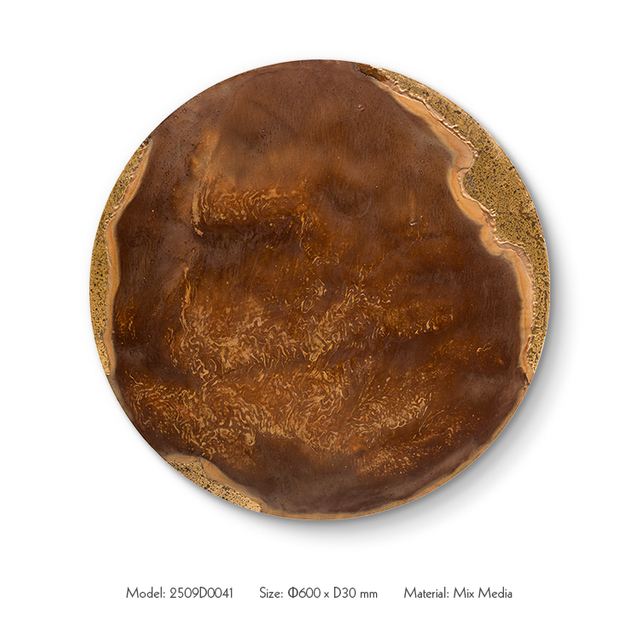 TY ART SPACE Textured Hand-painted Wood Carving Wall Art Panel Home Decor for High-end Hotel Villa Interior Design Custom Support