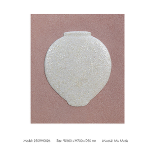  TY ART SPACE MDF Carving Wall Art Panel with Mother-of-pearl Pieces Sandstone Texture Hand-painted Home Decor for High-end Hotel Villa Interior Design Custom Support