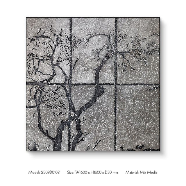  TY ART SPACE Sandstone Textured Hand-painted Wall Art Panel Home Decor for High-end Hotel Villa Interior Design Custom Support