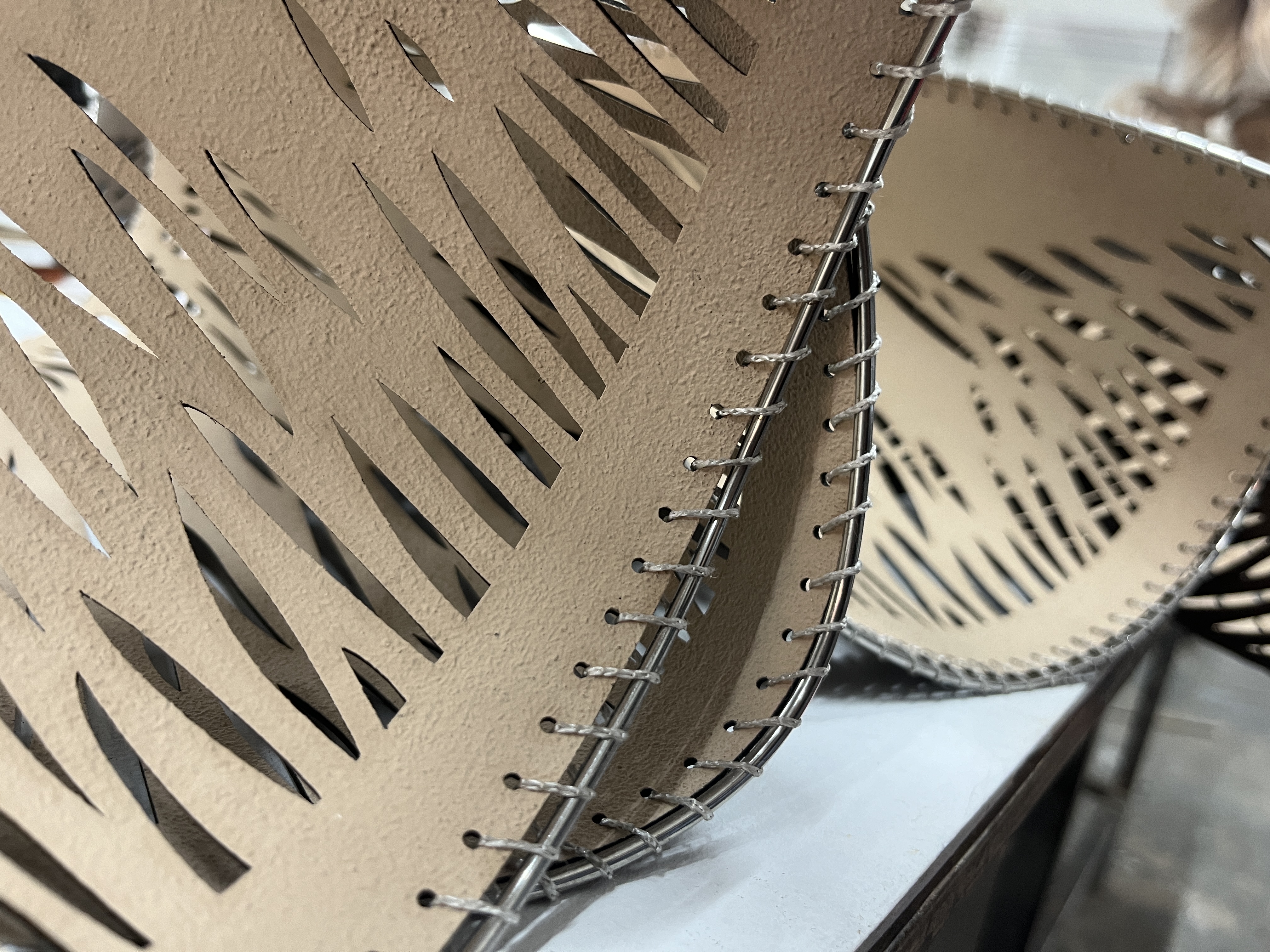 3D Metal Wall Art Decorative Leather Cutting Accent Custom Support Interior Design for Home Hotel Villa Project