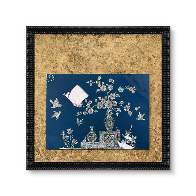 Luxe Mother-of-pearl Wall Art Hot Seller Handmade Painting Custom Support for High-end Interior Design