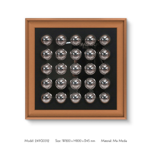 TY 3D Stainless Steel Balls Wall Art Panel Custom Support High Quality Paintings for Interior Design