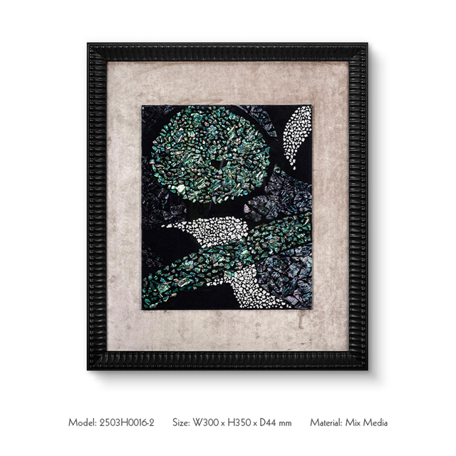  Customized Mother-of-pearl Wall Art Panel Luxury Handmade Textured Hanging Painting for High-end Interior Design