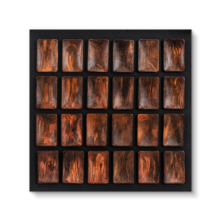 3D TY Colored MDF Carving with Black Leather BackBoard Interior Home Decor Handmade Wall Art Custom Support for Hotel Villa Apartment