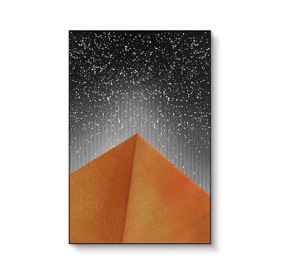 Home Decoration Night Sky Pyramid 3D Texture Printing