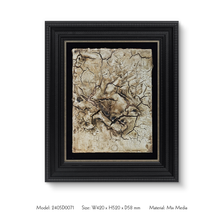 TY ART Wall Art Painting Cracked Effect Resin Luxury Home Decor Black Flannel Base Custom Support for Interior Design
