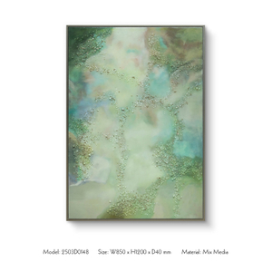 TY 3D Handmade Painting with Resin and Crystals Wall Art Panel Custom Support High Quality Paintings for High-end Interior Design