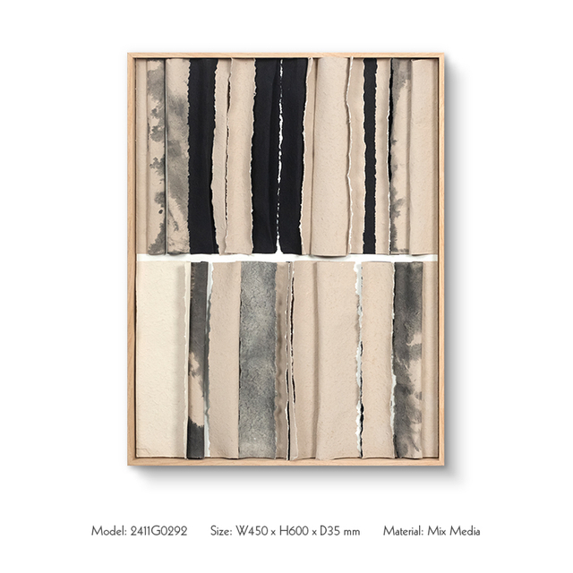  TY ART Textured Acrylic Paper Collaging and Modeling Wall Art Waterproof Home Decor with Wooden Frame for High-end Interior Design Custom Support