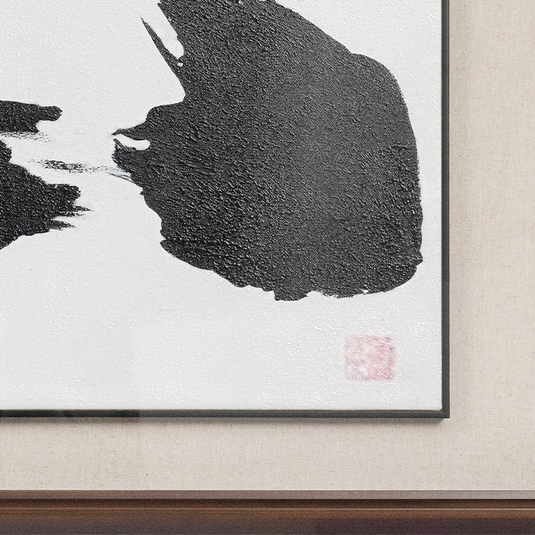  TY ART SPACE Hand-painted Home Decor High Quality Ink-wash Painting Wall Art for High-end Interior Design with Acrylic Cover Custom Support