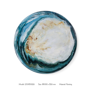  TY ART SPACE Luxury Hand-painted Wall Art Panel Covered with Resin Home Decor for High-end Hotel Interior Design Custom Support