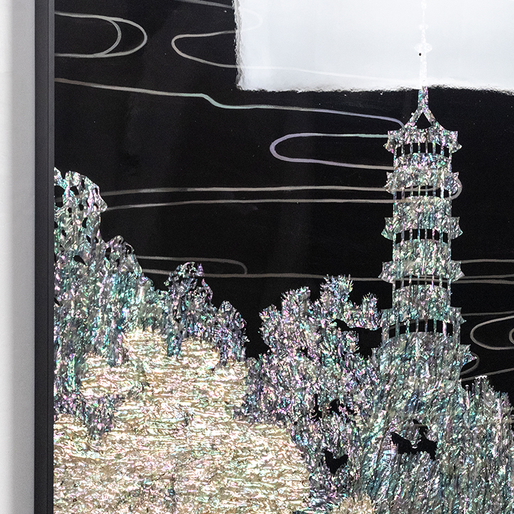 Lacquered Art Mother-of-pearl Wall Painting Hot Seller Custom Support for High-end Interior Design