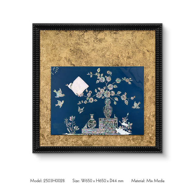 TY Handicraft Wall Panel Art Mother-of-pearl Painting Customized Luxury High-end Interior Home Decor