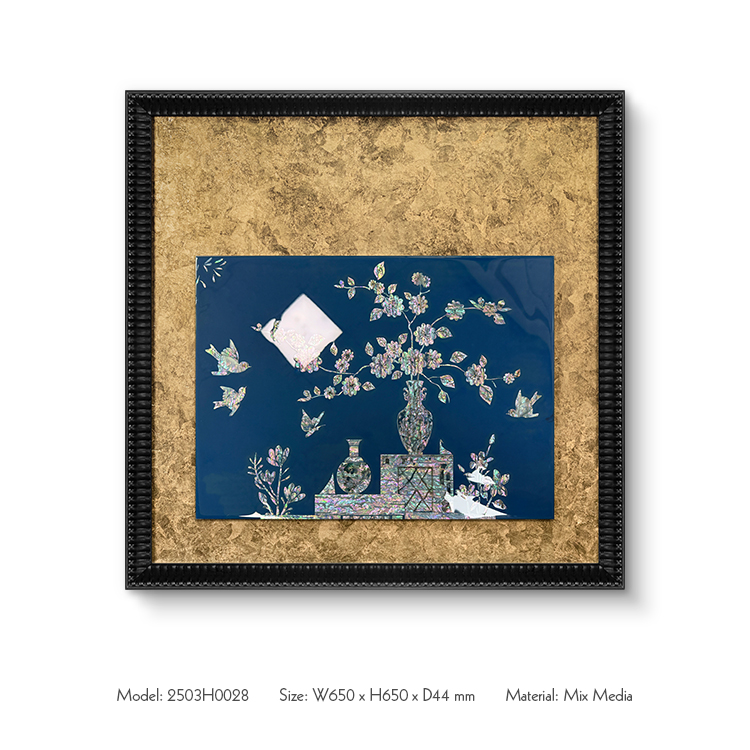 TY Handicraft Wall Panel Art Mother-of-pearl Painting Customized Luxury High-end Interior Home Decor