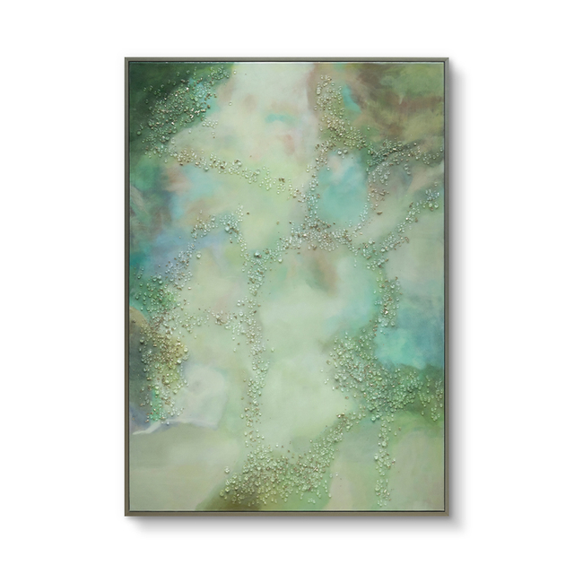 TY 3D Handmade Painting with Resin and Crystals Wall Art Panel Custom Support High Quality Paintings for High-end Interior Design